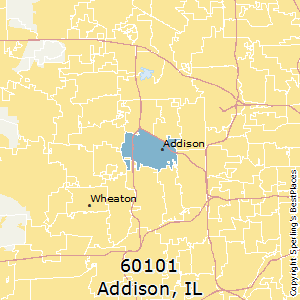 Addison,Illinois County Map