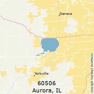 Aurora,Illinois County Map