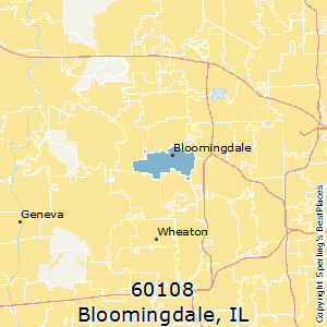 Bloomingdale,Illinois County Map