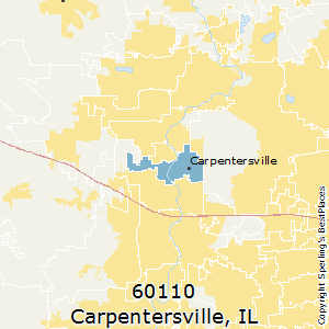 Carpentersville,Illinois County Map