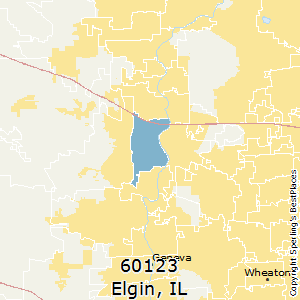 Elgin,Illinois County Map