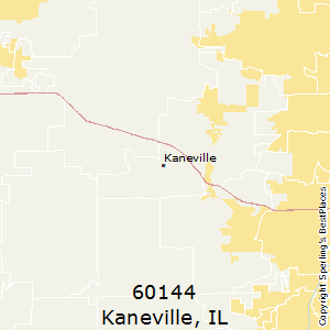 Kaneville,Illinois County Map