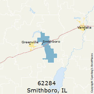 Smithboro,Illinois County Map