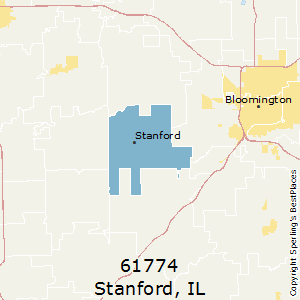 Stanford,Illinois County Map