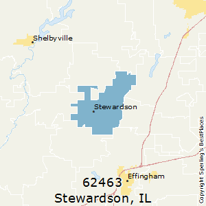 Stewardson,Illinois County Map