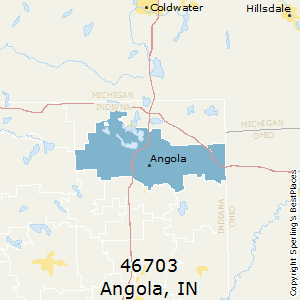 Angola,Indiana County Map