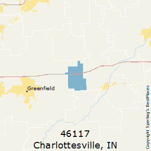 Charlottesville,Indiana County Map