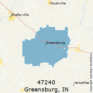 Greensburg,Indiana County Map