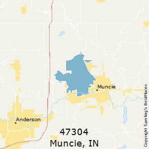 Muncie,Indiana County Map