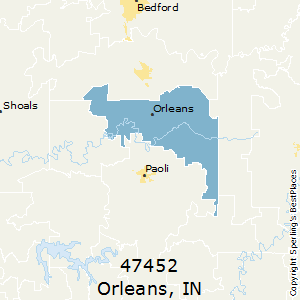 Orleans,Indiana County Map
