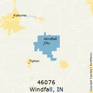 Windfall,Indiana County Map