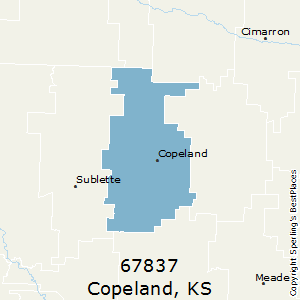 Copeland,Kansas County Map