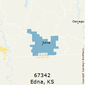Edna,Kansas County Map