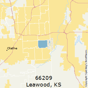 Leawood,Kansas County Map