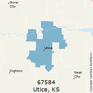 Utica,Kansas County Map
