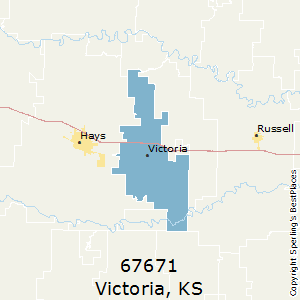 Victoria,Kansas County Map