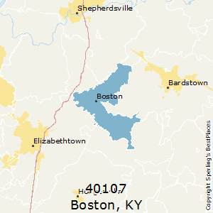 Boston,Kentucky County Map
