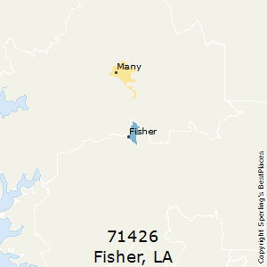 Fisher,Louisiana County Map