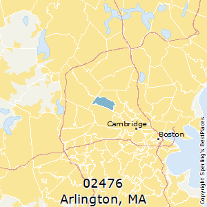 Arlington,Massachusetts County Map