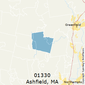 Ashfield,Massachusetts County Map