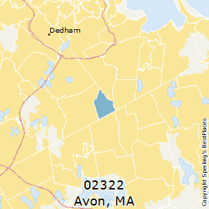 Avon,Massachusetts County Map