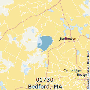 Bedford,Massachusetts County Map