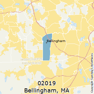 Bellingham,Massachusetts County Map