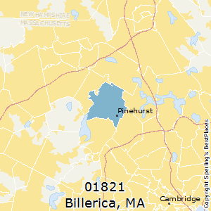 Billerica,Massachusetts County Map
