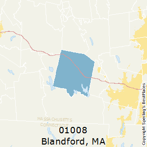 Blandford,Massachusetts County Map