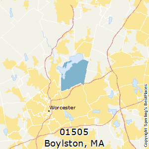Boylston,Massachusetts County Map
