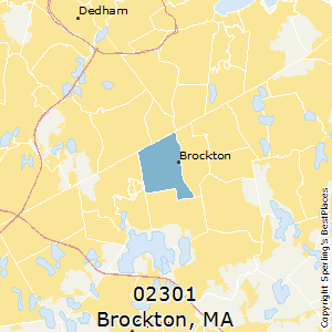 Brockton,Massachusetts County Map