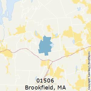 Brookfield,Massachusetts County Map