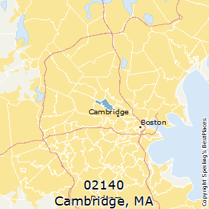 Cambridge,Massachusetts County Map