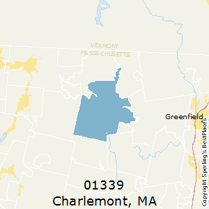 Charlemont,Massachusetts County Map