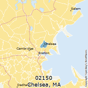 Chelsea,Massachusetts County Map