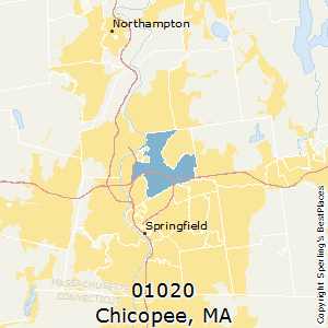 Chicopee,Massachusetts County Map