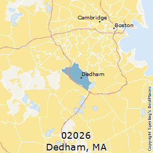 Dedham,Massachusetts County Map