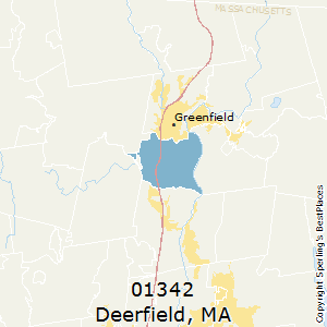 Deerfield,Massachusetts County Map