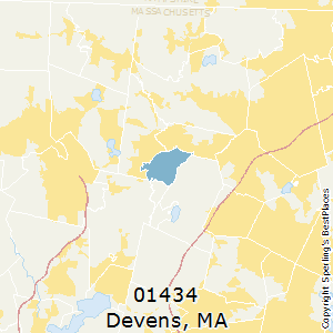 Devens,Massachusetts County Map