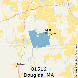 Douglas,Massachusetts County Map