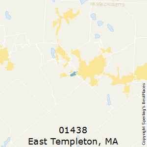 East_Templeton,Massachusetts County Map