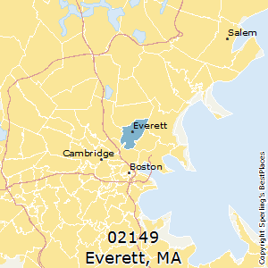 Everett,Massachusetts County Map