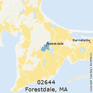 Forestdale,Massachusetts County Map
