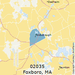 Foxboro,Massachusetts County Map