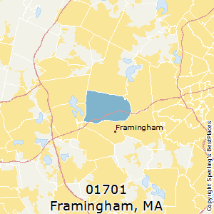 Framingham,Massachusetts County Map