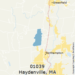 Haydenville,Massachusetts County Map