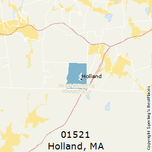 Holland,Massachusetts County Map