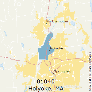 Holyoke,Massachusetts County Map