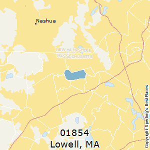 Lowell,Massachusetts County Map