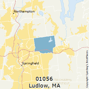 Ludlow,Massachusetts County Map